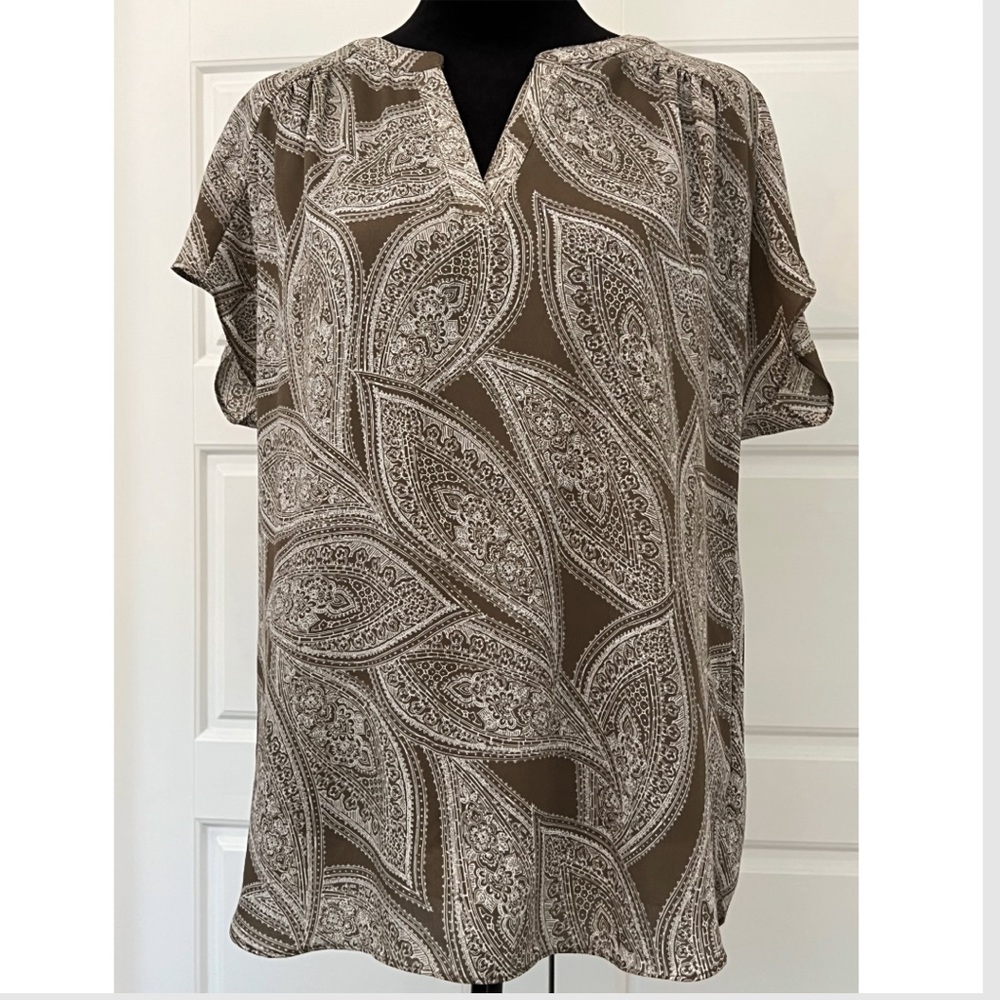 Banana Republic Brown Paisley Blouse